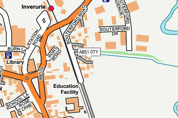 AB51 0TY map - OS OpenMap – Local (Ordnance Survey) AB51 0TY map - OS OpenMap – Local (Ordnance Survey)
