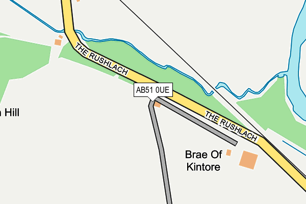 AB51 0UE map - OS OpenMap – Local (Ordnance Survey) AB51 0UE map - OS OpenMap – Local (Ordnance Survey)