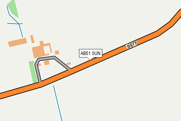 AB51 0UN map - OS OpenMap – Local (Ordnance Survey) AB51 0UN map - OS OpenMap – Local (Ordnance Survey)