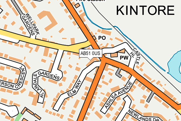 AB51 0US map - OS OpenMap – Local (Ordnance Survey) AB51 0US map - OS OpenMap – Local (Ordnance Survey)