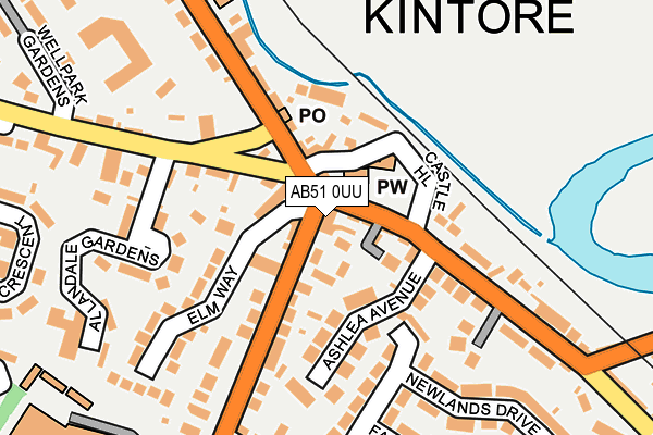 AB51 0UU map - OS OpenMap – Local (Ordnance Survey) AB51 0UU map - OS OpenMap – Local (Ordnance Survey)