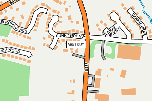 AB51 0UY map - OS OpenMap – Local (Ordnance Survey) AB51 0UY map - OS OpenMap – Local (Ordnance Survey)