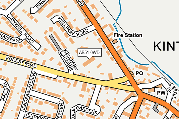 AB51 0WD map - OS OpenMap – Local (Ordnance Survey) AB51 0WD map - OS OpenMap – Local (Ordnance Survey)