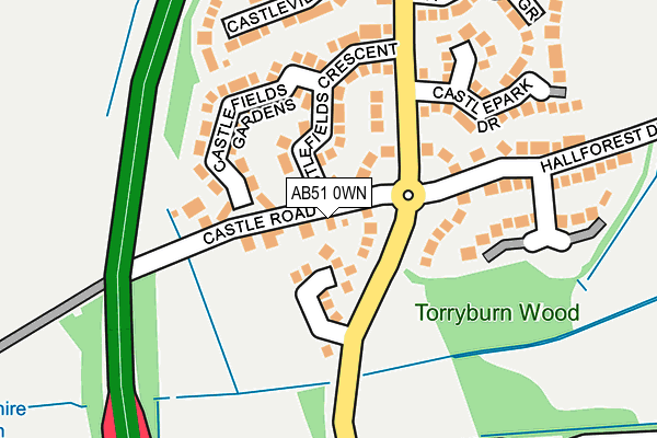 AB51 0WN map - OS OpenMap – Local (Ordnance Survey) AB51 0WN map - OS OpenMap – Local (Ordnance Survey)
