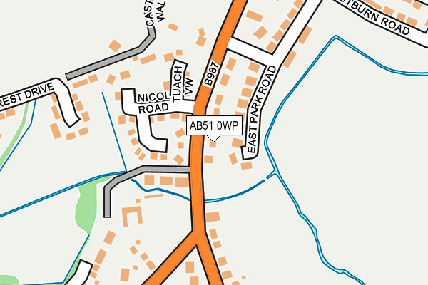 AB51 0WP map - OS OpenMap – Local (Ordnance Survey) AB51 0WP map - OS OpenMap – Local (Ordnance Survey)