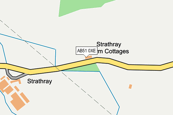 AB51 0XE map - OS OpenMap – Local (Ordnance Survey) AB51 0XE map - OS OpenMap – Local (Ordnance Survey)