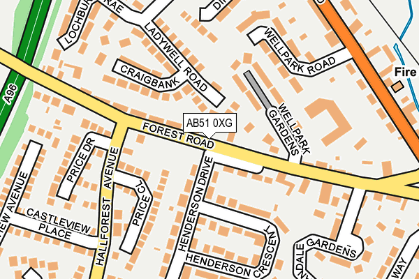 AB51 0XG map - OS OpenMap – Local (Ordnance Survey) AB51 0XG map - OS OpenMap – Local (Ordnance Survey)