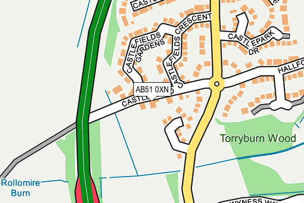 AB51 0XN map - OS OpenMap – Local (Ordnance Survey) AB51 0XN map - OS OpenMap – Local (Ordnance Survey)