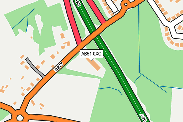 AB51 0XQ map - OS OpenMap – Local (Ordnance Survey) AB51 0XQ map - OS OpenMap – Local (Ordnance Survey)