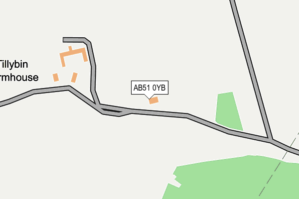 AB51 0YB map - OS OpenMap – Local (Ordnance Survey) AB51 0YB map - OS OpenMap – Local (Ordnance Survey)