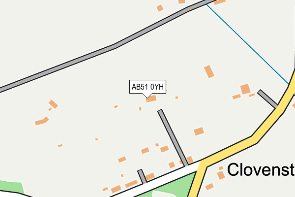 AB51 0YH map - OS OpenMap – Local (Ordnance Survey) AB51 0YH map - OS OpenMap – Local (Ordnance Survey)