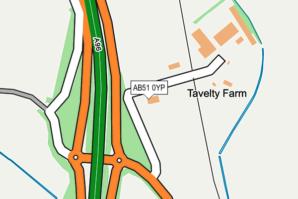 AB51 0YP map - OS OpenMap – Local (Ordnance Survey) AB51 0YP map - OS OpenMap – Local (Ordnance Survey)
