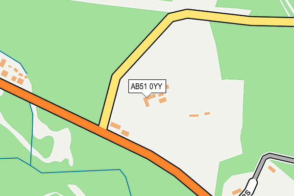 AB51 0YY map - OS OpenMap – Local (Ordnance Survey) AB51 0YY map - OS OpenMap – Local (Ordnance Survey)
