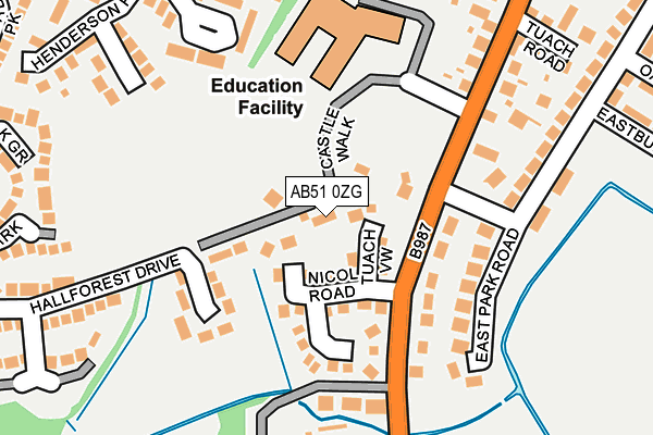 AB51 0ZG map - OS OpenMap – Local (Ordnance Survey) AB51 0ZG map - OS OpenMap – Local (Ordnance Survey)