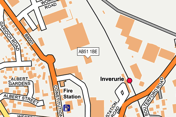 AB51 1BE map - OS OpenMap – Local (Ordnance Survey) AB51 1BE map - OS OpenMap – Local (Ordnance Survey)