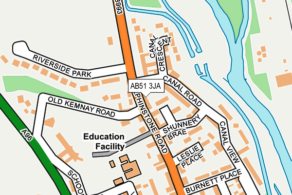 AB51 3JA map - OS OpenMap – Local (Ordnance Survey) AB51 3JA map - OS OpenMap – Local (Ordnance Survey)