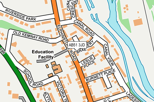 AB51 3JD map - OS OpenMap – Local (Ordnance Survey) AB51 3JD map - OS OpenMap – Local (Ordnance Survey)