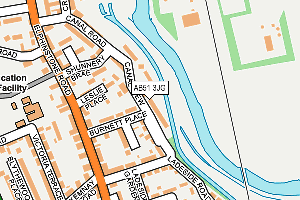 AB51 3JG map - OS OpenMap – Local (Ordnance Survey) AB51 3JG map - OS OpenMap – Local (Ordnance Survey)