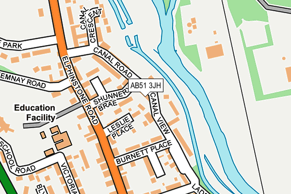 AB51 3JH map - OS OpenMap – Local (Ordnance Survey) AB51 3JH map - OS OpenMap – Local (Ordnance Survey)