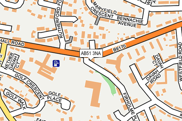 AB51 3NA map - OS OpenMap – Local (Ordnance Survey) AB51 3NA map - OS OpenMap – Local (Ordnance Survey)