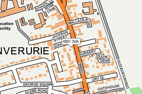 AB51 3QA map - OS OpenMap – Local (Ordnance Survey) AB51 3QA map - OS OpenMap – Local (Ordnance Survey)