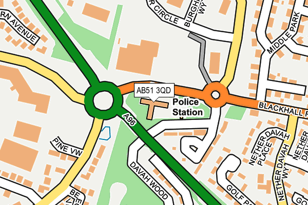 AB51 3QD map - OS OpenMap – Local (Ordnance Survey) AB51 3QD map - OS OpenMap – Local (Ordnance Survey)