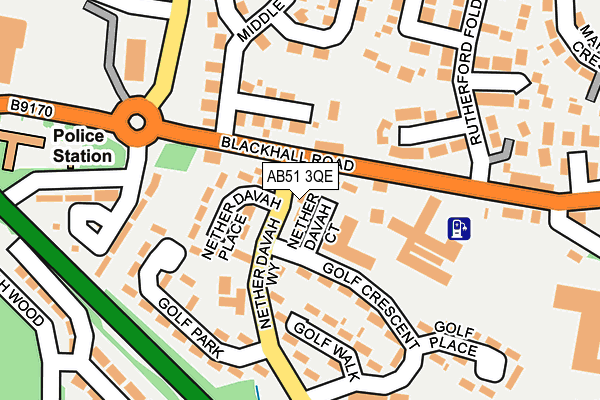 AB51 3QE map - OS OpenMap – Local (Ordnance Survey) AB51 3QE map - OS OpenMap – Local (Ordnance Survey)