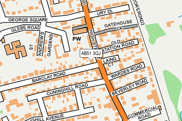 AB51 3QJ map - OS OpenMap – Local (Ordnance Survey) AB51 3QJ map - OS OpenMap – Local (Ordnance Survey)
