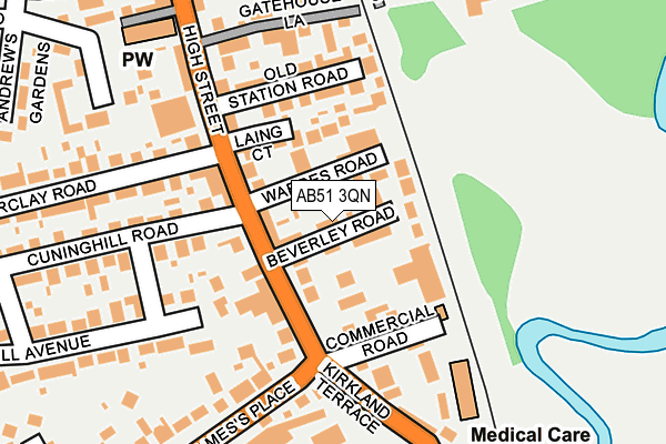 AB51 3QN map - OS OpenMap – Local (Ordnance Survey) AB51 3QN map - OS OpenMap – Local (Ordnance Survey)
