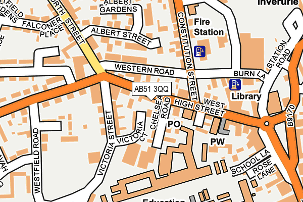 AB51 3QQ map - OS OpenMap – Local (Ordnance Survey) AB51 3QQ map - OS OpenMap – Local (Ordnance Survey)