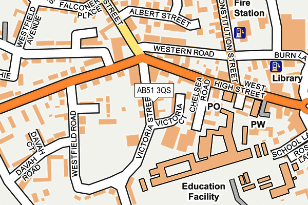 AB51 3QS map - OS OpenMap – Local (Ordnance Survey) AB51 3QS map - OS OpenMap – Local (Ordnance Survey)