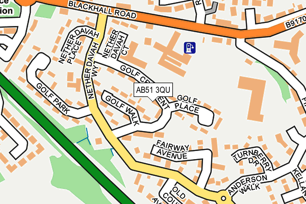 AB51 3QU map - OS OpenMap – Local (Ordnance Survey) AB51 3QU map - OS OpenMap – Local (Ordnance Survey)