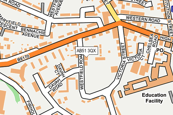 AB51 3QX map - OS OpenMap – Local (Ordnance Survey) AB51 3QX map - OS OpenMap – Local (Ordnance Survey)