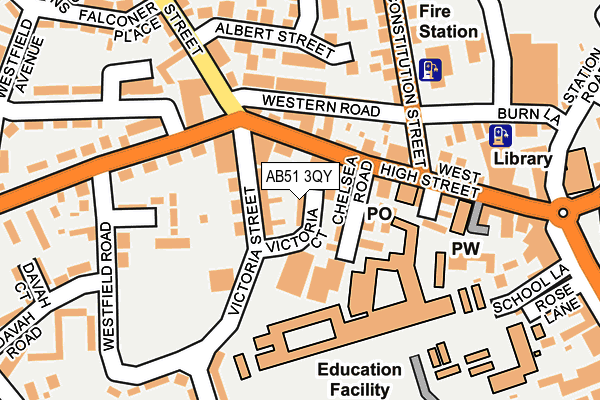 AB51 3QY map - OS OpenMap – Local (Ordnance Survey) AB51 3QY map - OS OpenMap – Local (Ordnance Survey)