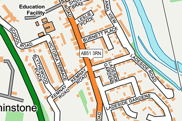 AB51 3RN map - OS OpenMap – Local (Ordnance Survey) AB51 3RN map - OS OpenMap – Local (Ordnance Survey)