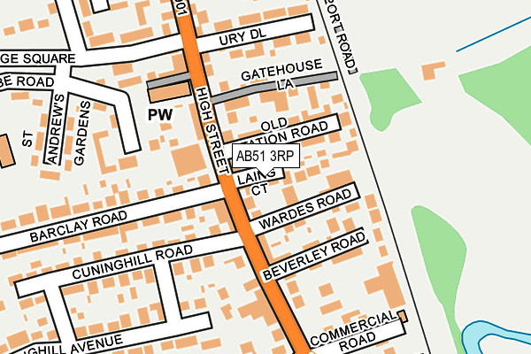 AB51 3RP map - OS OpenMap – Local (Ordnance Survey) AB51 3RP map - OS OpenMap – Local (Ordnance Survey)