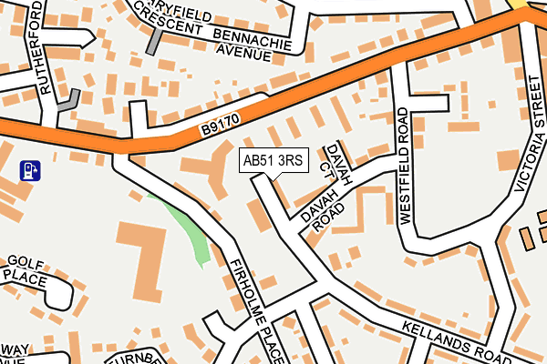 AB51 3RS map - OS OpenMap – Local (Ordnance Survey)