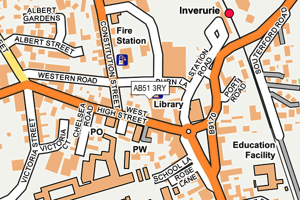 AB51 3RY map - OS OpenMap – Local (Ordnance Survey) AB51 3RY map - OS OpenMap – Local (Ordnance Survey)