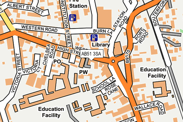 AB51 3SA map - OS OpenMap – Local (Ordnance Survey) AB51 3SA map - OS OpenMap – Local (Ordnance Survey)