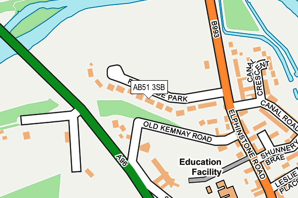 AB51 3SB map - OS OpenMap – Local (Ordnance Survey)