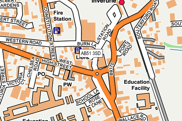 AB51 3SD map - OS OpenMap – Local (Ordnance Survey) AB51 3SD map - OS OpenMap – Local (Ordnance Survey)