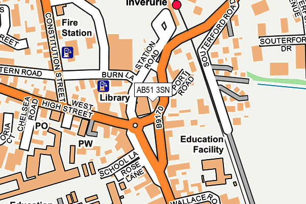 AB51 3SN map - OS OpenMap – Local (Ordnance Survey) AB51 3SN map - OS OpenMap – Local (Ordnance Survey)