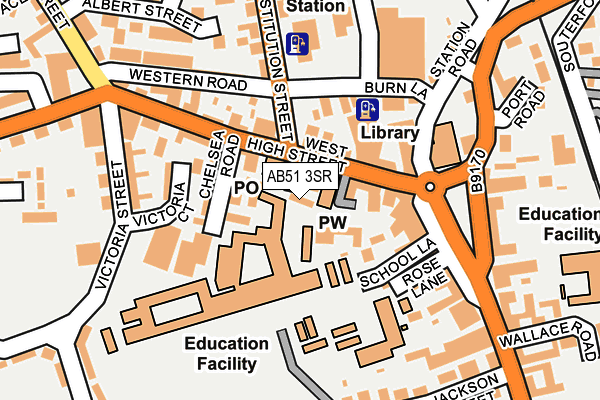AB51 3SR map - OS OpenMap – Local (Ordnance Survey) AB51 3SR map - OS OpenMap – Local (Ordnance Survey)
