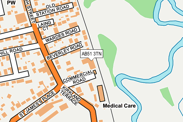 AB51 3TN map - OS OpenMap – Local (Ordnance Survey) AB51 3TN map - OS OpenMap – Local (Ordnance Survey)