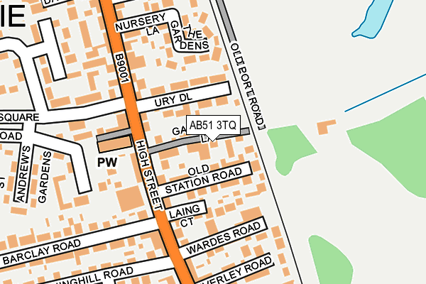 AB51 3TQ map - OS OpenMap – Local (Ordnance Survey) AB51 3TQ map - OS OpenMap – Local (Ordnance Survey)