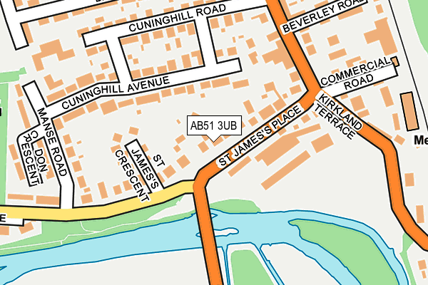 AB51 3UB map - OS OpenMap – Local (Ordnance Survey) AB51 3UB map - OS OpenMap – Local (Ordnance Survey)