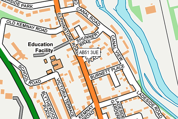 AB51 3UE map - OS OpenMap – Local (Ordnance Survey) AB51 3UE map - OS OpenMap – Local (Ordnance Survey)