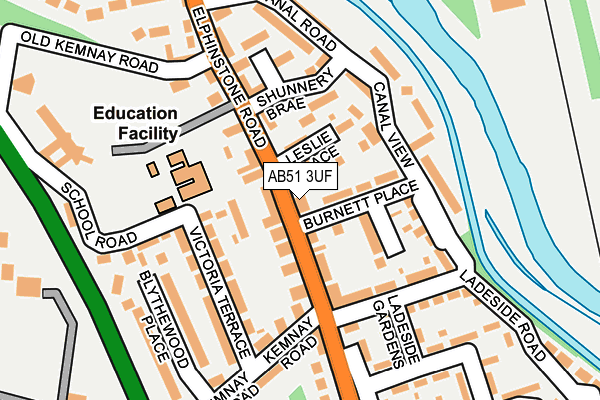 AB51 3UF map - OS OpenMap – Local (Ordnance Survey) AB51 3UF map - OS OpenMap – Local (Ordnance Survey)