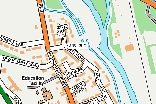 AB51 3UQ map - OS OpenMap – Local (Ordnance Survey) AB51 3UQ map - OS OpenMap – Local (Ordnance Survey)