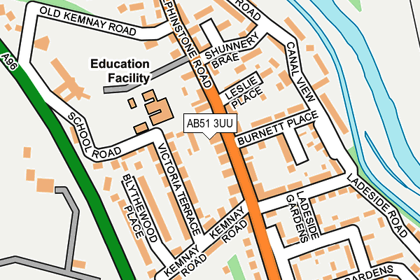 AB51 3UU map - OS OpenMap – Local (Ordnance Survey) AB51 3UU map - OS OpenMap – Local (Ordnance Survey)